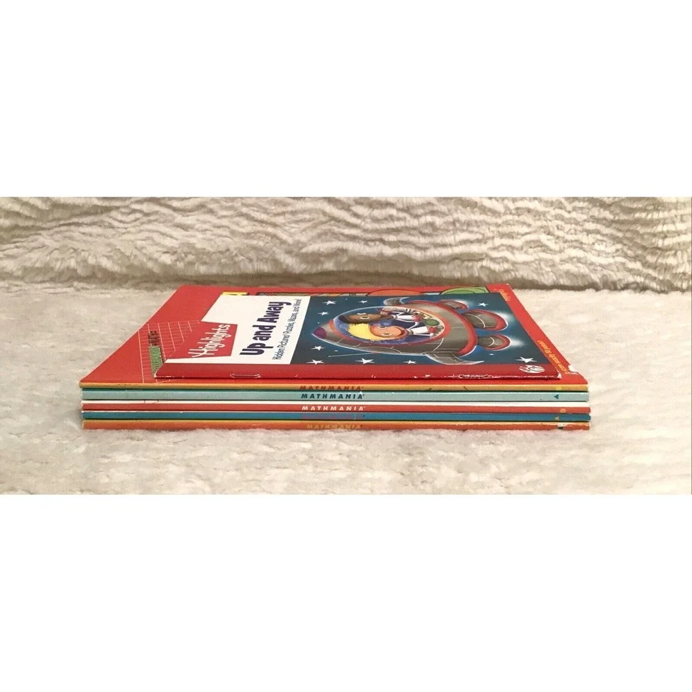 Highlights MATHMANIA Puzzle Books Homeschool Teacher Fun Math Lot of 6 Workbooks